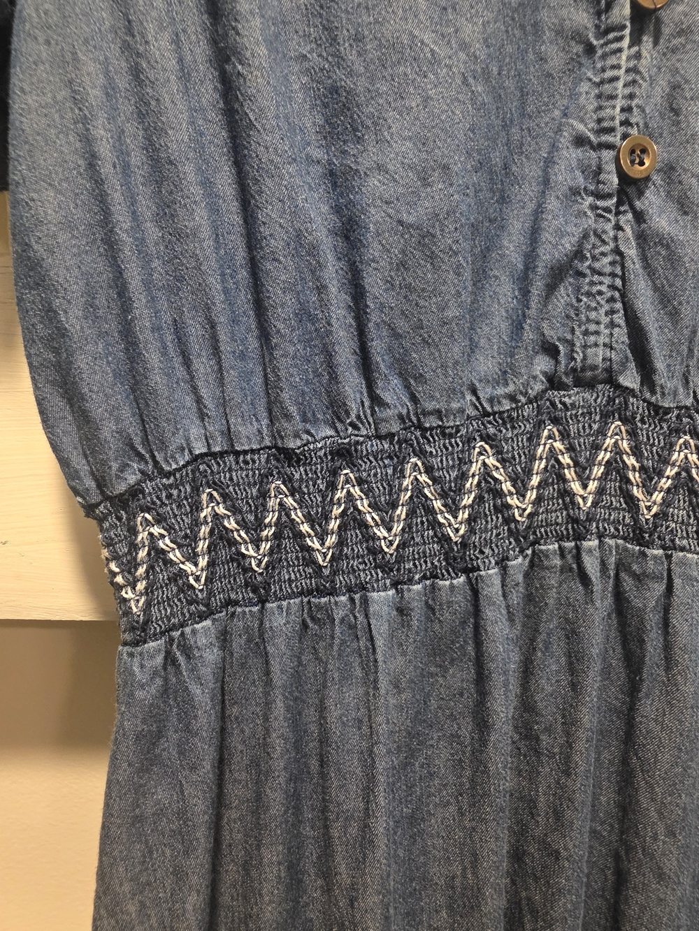 Anthropologie LAPIS Tiered Denim Maxi Dress - Picture 7 of 7
